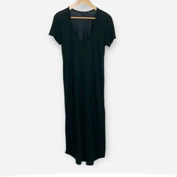 Aritzia Talula Black Maxi T-Shirt  Dress - Picture 2 of 7